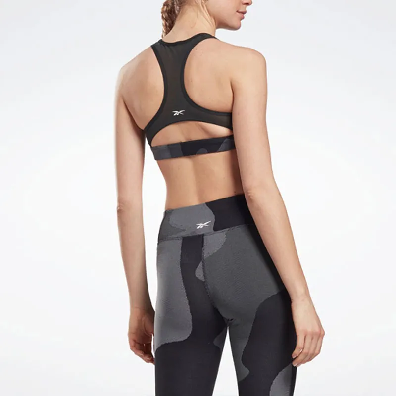 Reebok Ts Lux Racer Bra-Jacquard Sports Underwear Women's Black-3