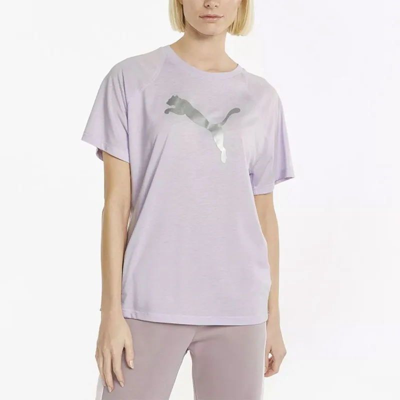 PUMA Raglan Sleeve T-Shirt Women's Purple-3