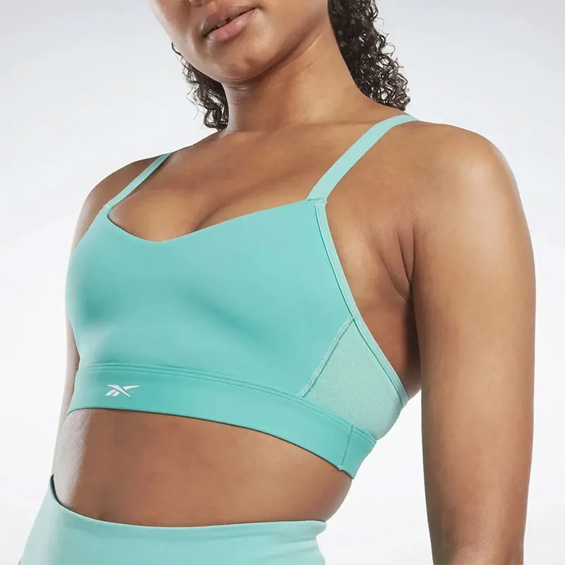 Reebok CYCLED Collection S Lux Strappy Sports Bra Sports Underwear Women's Cyan-4