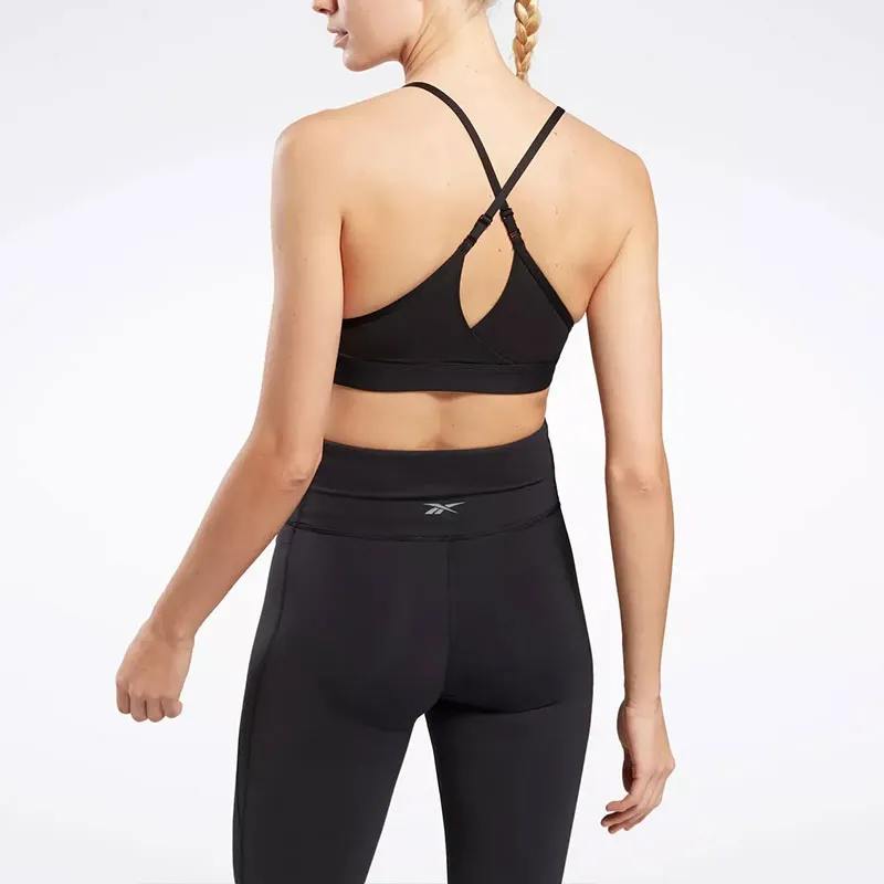 Reebok CYCLED Collection LUX STRAPPY SPORTS BRA Sports Underwear Women's Black-3