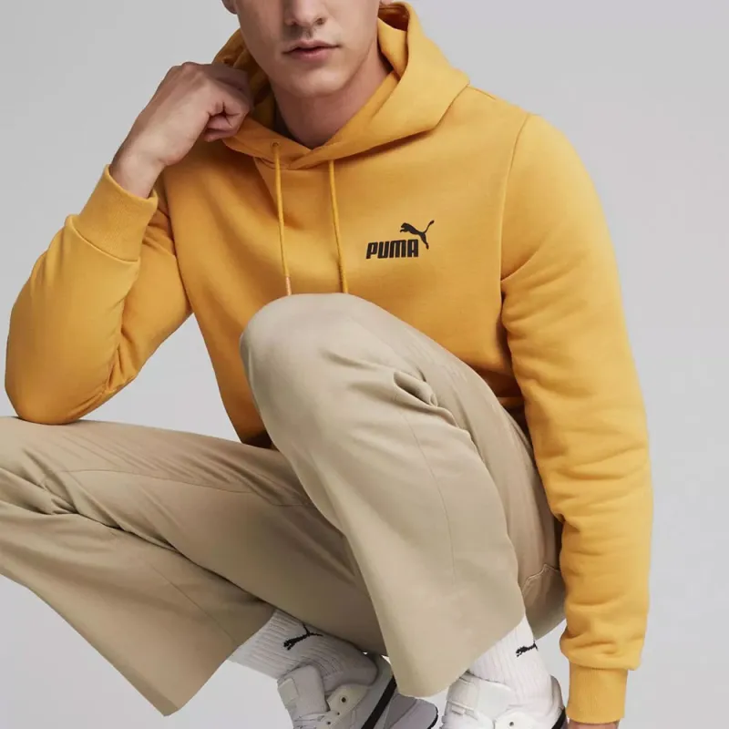 PUMA ESS SMALL LOGO HOODIE FL S Sweatshirt Men's Orange-4