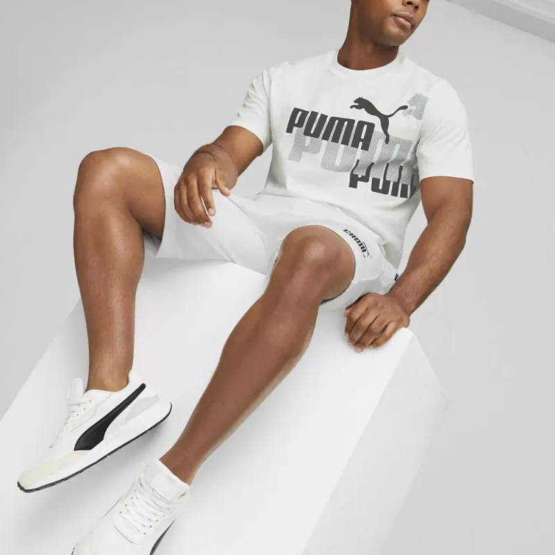 PUMA ESS+ LOGO POWER TEE M T-Shirt Men's White-2