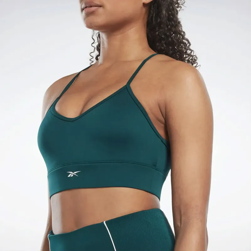 Reebok WOR Tri Back Bra- Pad Sports Underwear Women's Forest Green-5