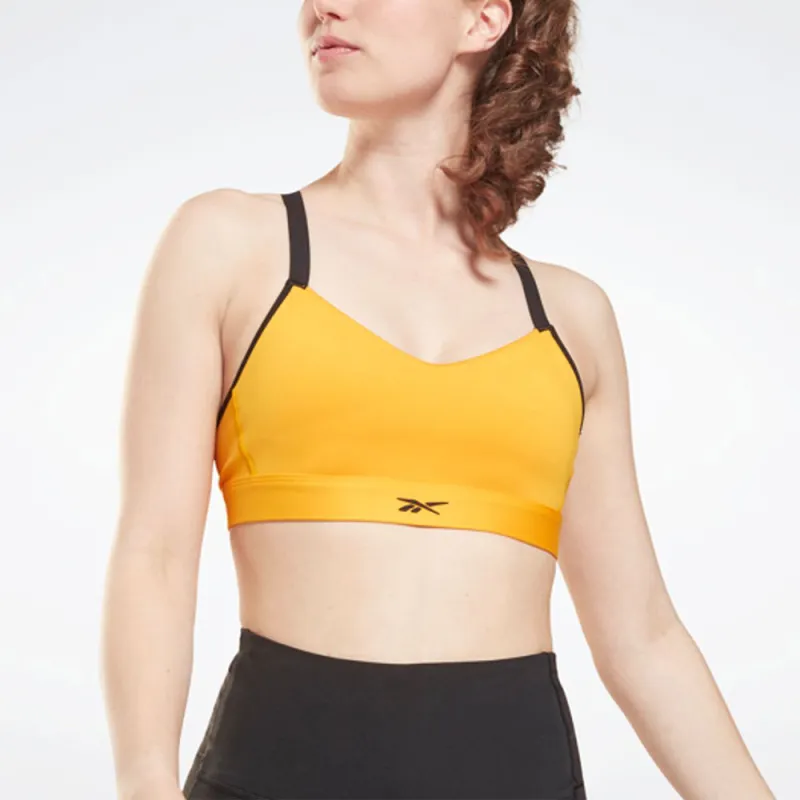 Reebok S Lux Strappy Bra Sports Underwear Women's Gold-2