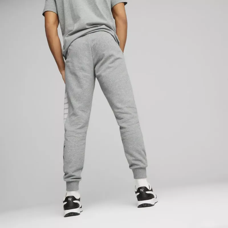 PUMA ESS+ LOGO LAB SWEATPANTS TR CL Knitted Sports Pants Men's Gray-4