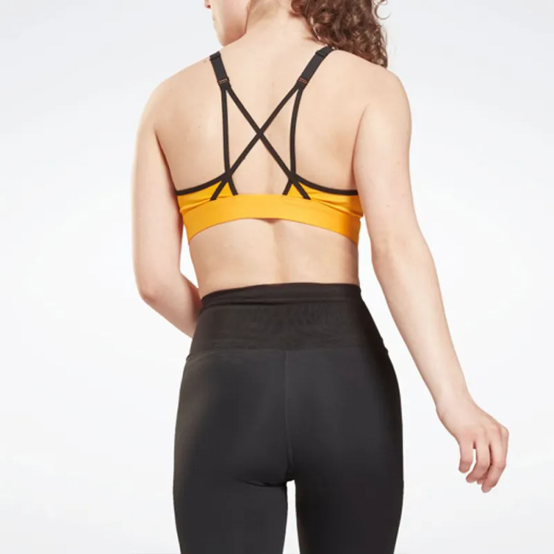 Reebok S Lux Strappy Bra Sports Underwear Women's Gold-3
