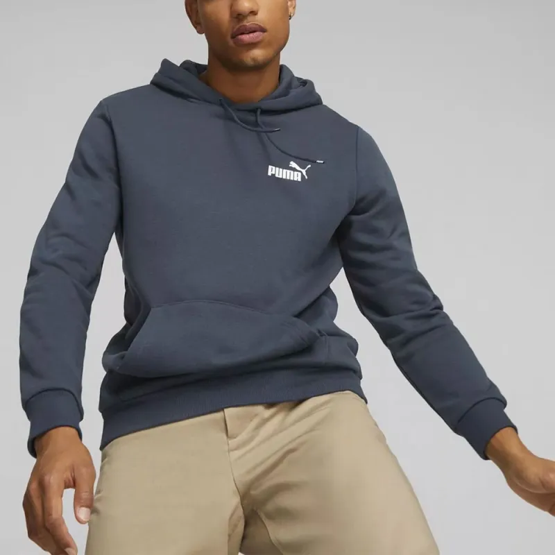 PUMA ESS SMALL LOGO HOODIE FL S Sweatshirt Men's Blue-3