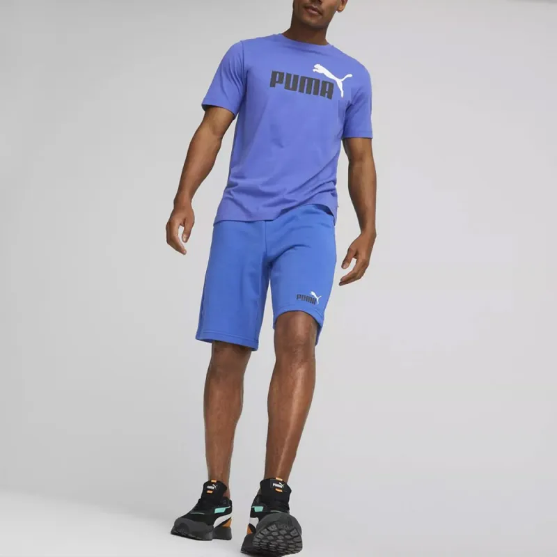 PUMA ESS+ 2 COL LOGO TEE T-Shirt Men's Blue-2