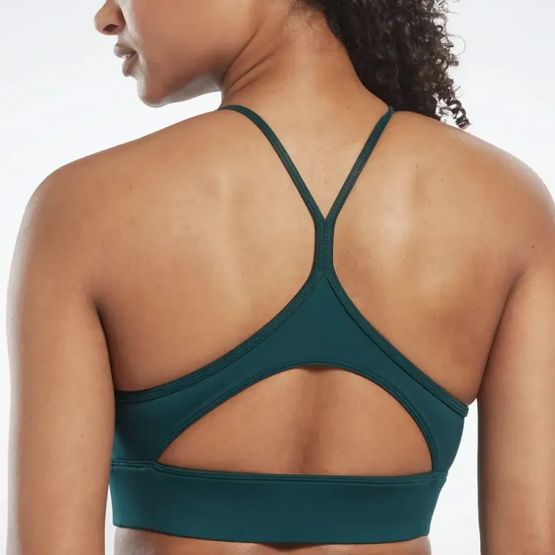 Reebok WOR Tri Back Bra- Pad Sports Underwear Women's Forest Green-4
