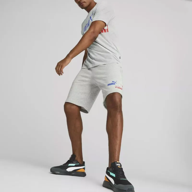 PUMA ESS+ LOGO POWER TEE T-Shirt Men's Gray-2