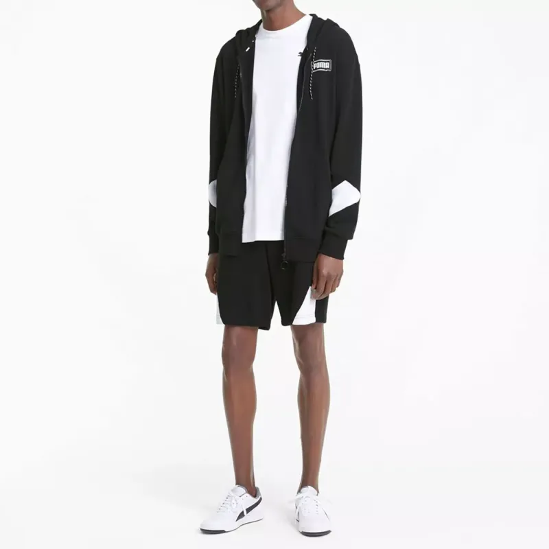 PUMA Hooded Sweatshirt REBEL FZ HOODIE TR Sweatshirt Men's Gray-2