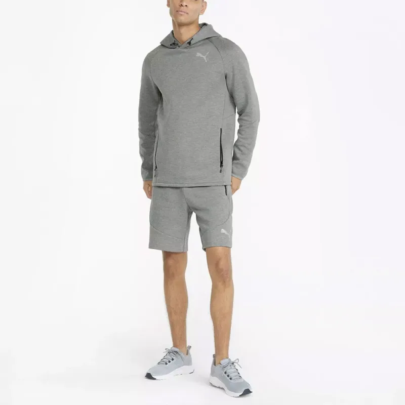 PUMA EVOSTRIPE HOODIE MEDIUM GRAY HEATHER Sweatshirt Men's Gray-2