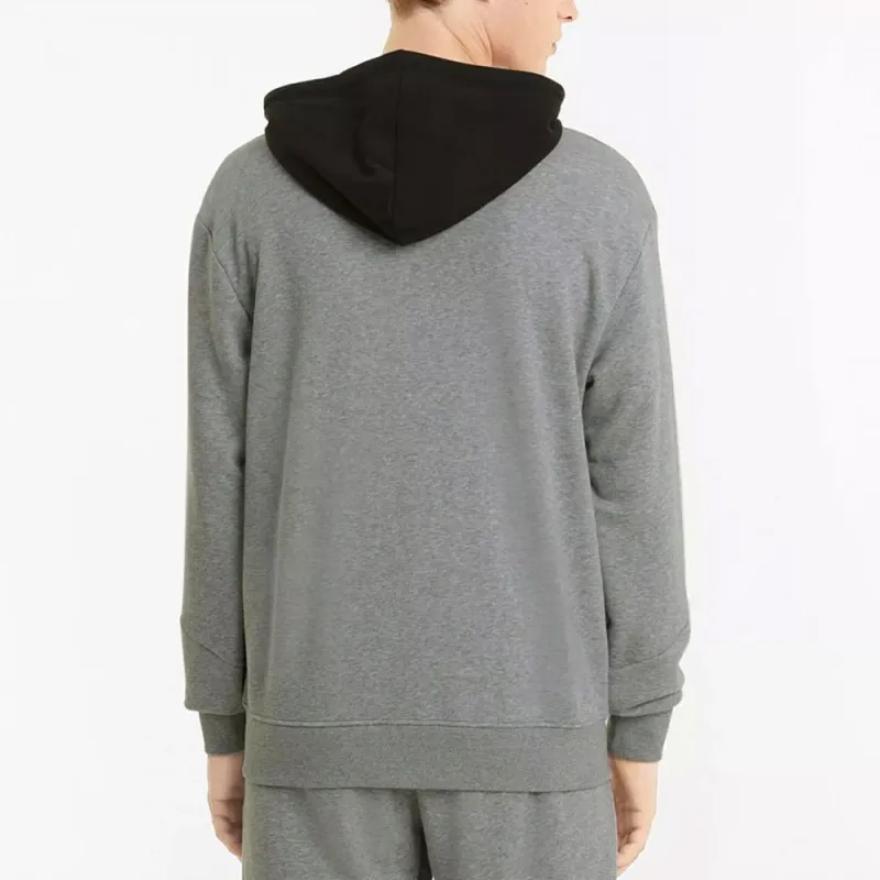 PUMA REBEL FZ HOODIE TR MEDIUM GRAY HEATHER Sweatshirt Men's Gray-4