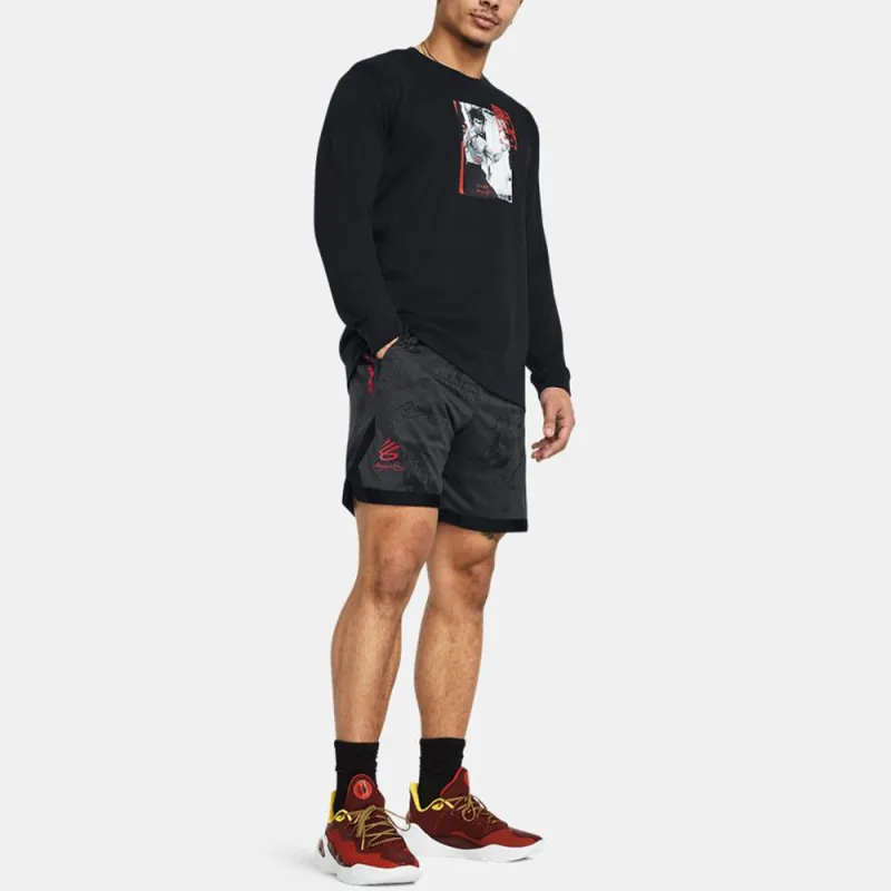 Under Armour Basketball Shorts Men's Gray-4