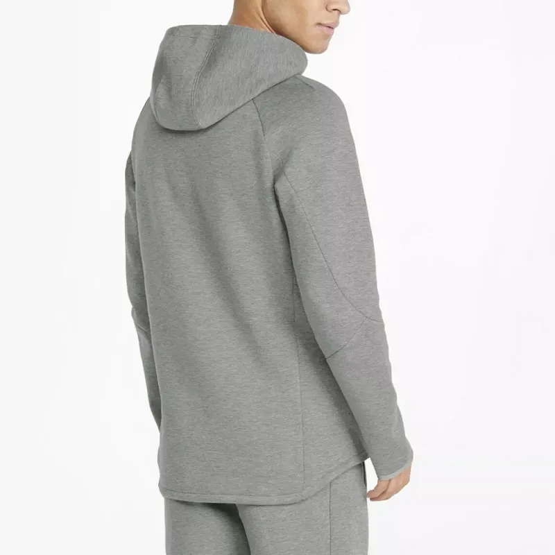 PUMA EVOSTRIPE HOODIE MEDIUM GRAY HEATHER Sweatshirt Men's Gray-4