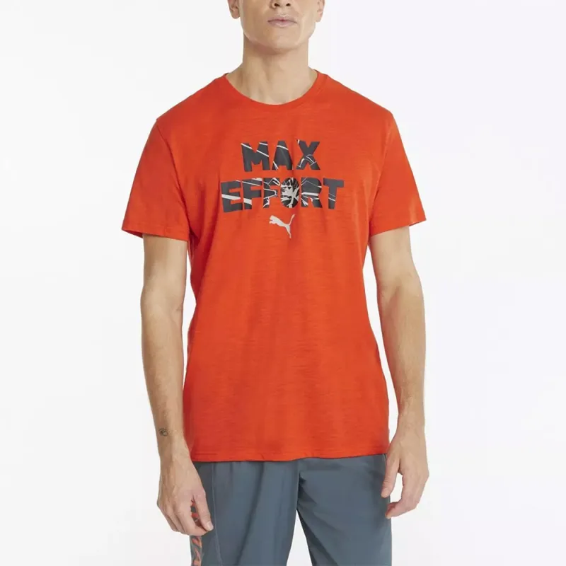 PUMA PERFORMANCE EMPOWERING SLOGAN SS TEE REC T-Shirt Men's Orange-3