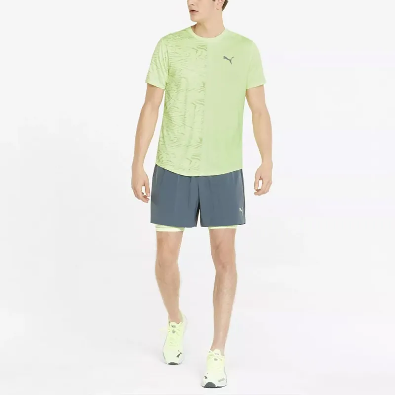 PUMA RUN GRAPHIC SS TEE M FIZZY LIGHT T-Shirt Men's Green-4
