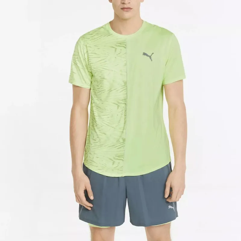 PUMA RUN GRAPHIC SS TEE M FIZZY LIGHT T-Shirt Men's Green-2