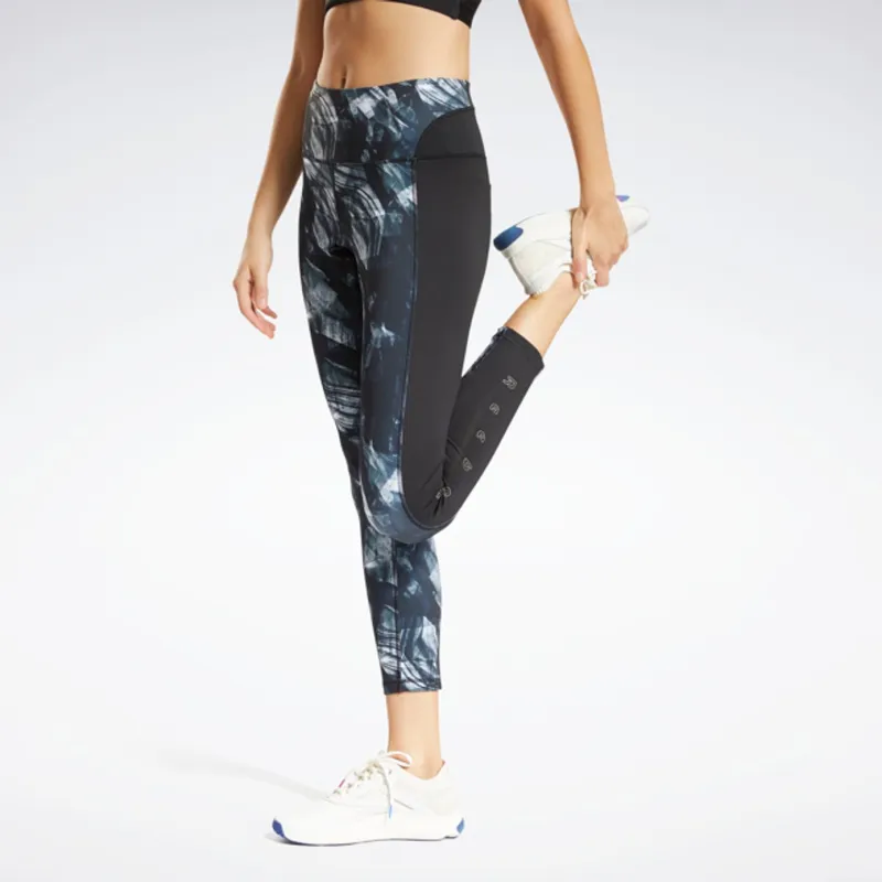 Reebok Kireifit Aop Tights Athletic Trousers Women's Black-3