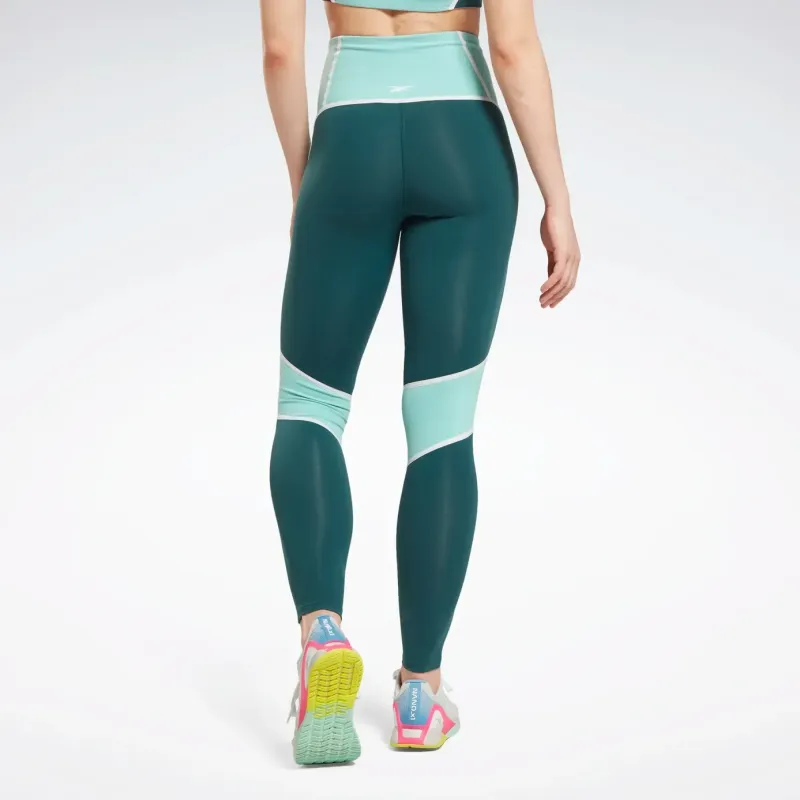 Reebok TS LUX HR TIGHT- CB Athletic Trousers Women's Forest Green-3
