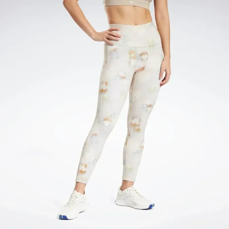 Reebok Kireifit Tights Aop Athletic Trousers Women's Light Brown-2