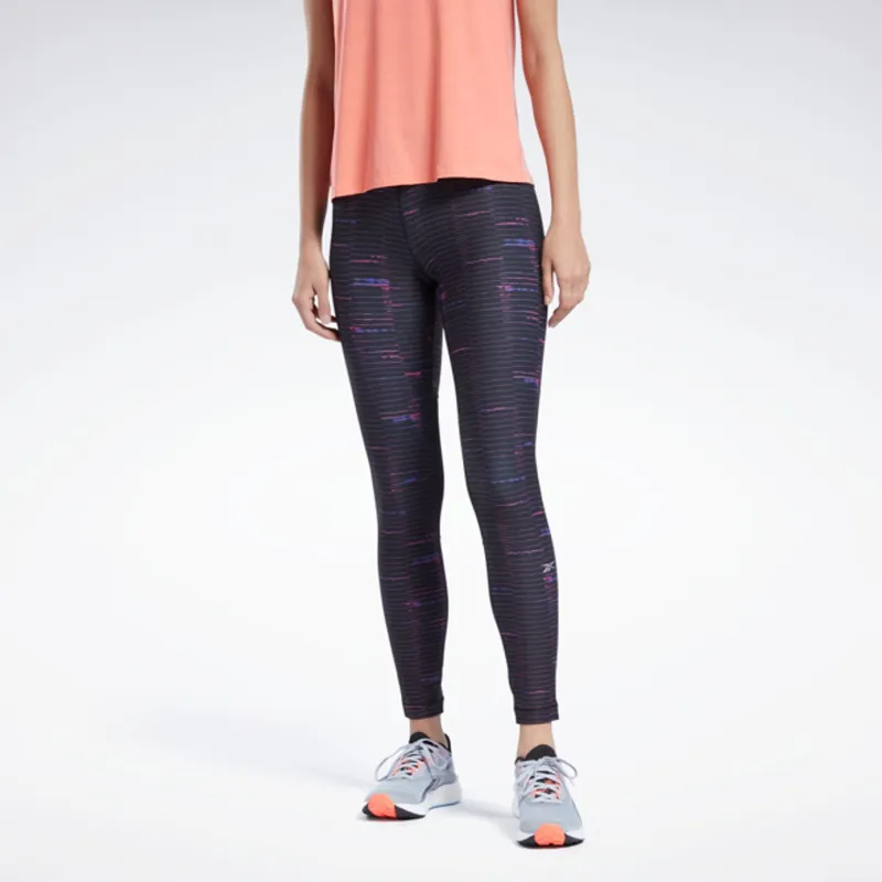 Reebok Ts Run Lux Bold Tight-Aop Athletic Trousers Women's Black-2