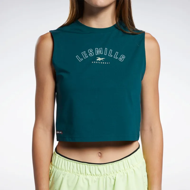 Reebok Lm Bc Vector Crop Tank Tank Tops Women's Green-4