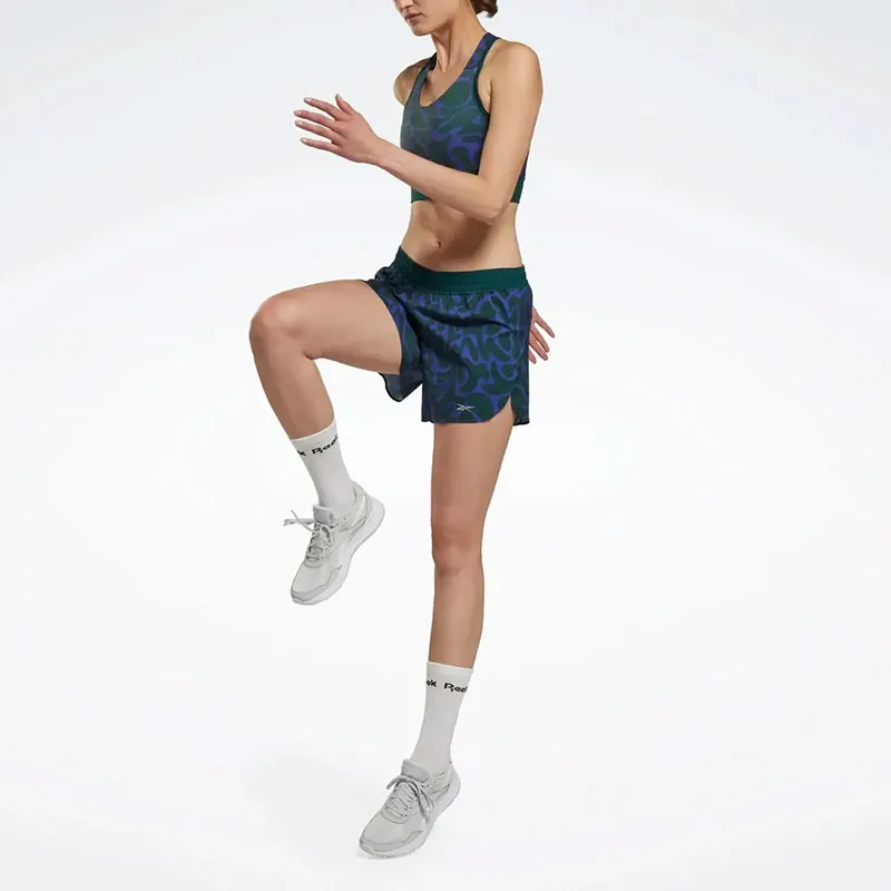 Reebok CYCLED Collection Running Short-AOP Sports Shorts Women's Forest Green-2