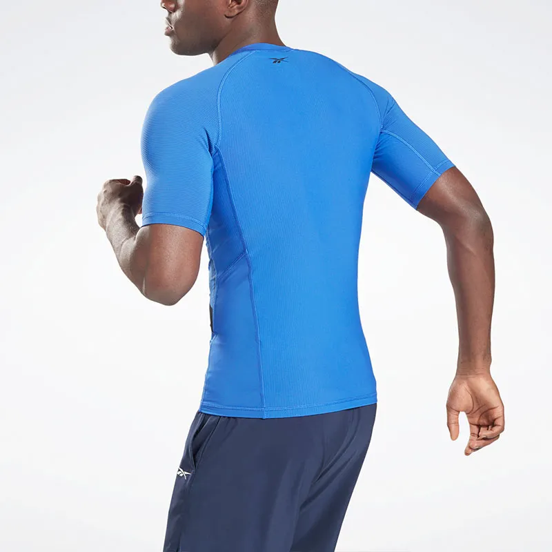 Reebok Printed Compression Top T-Shirt Men's Blue-4