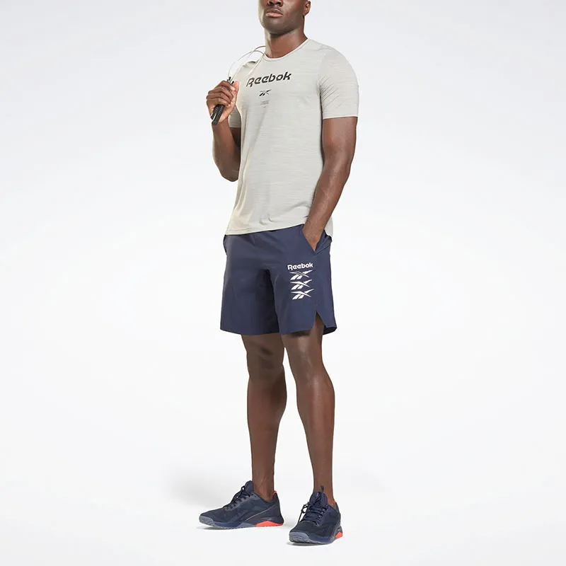Reebok Epic Lightweight Graphic Sports Shorts Men's Marine Blue-1