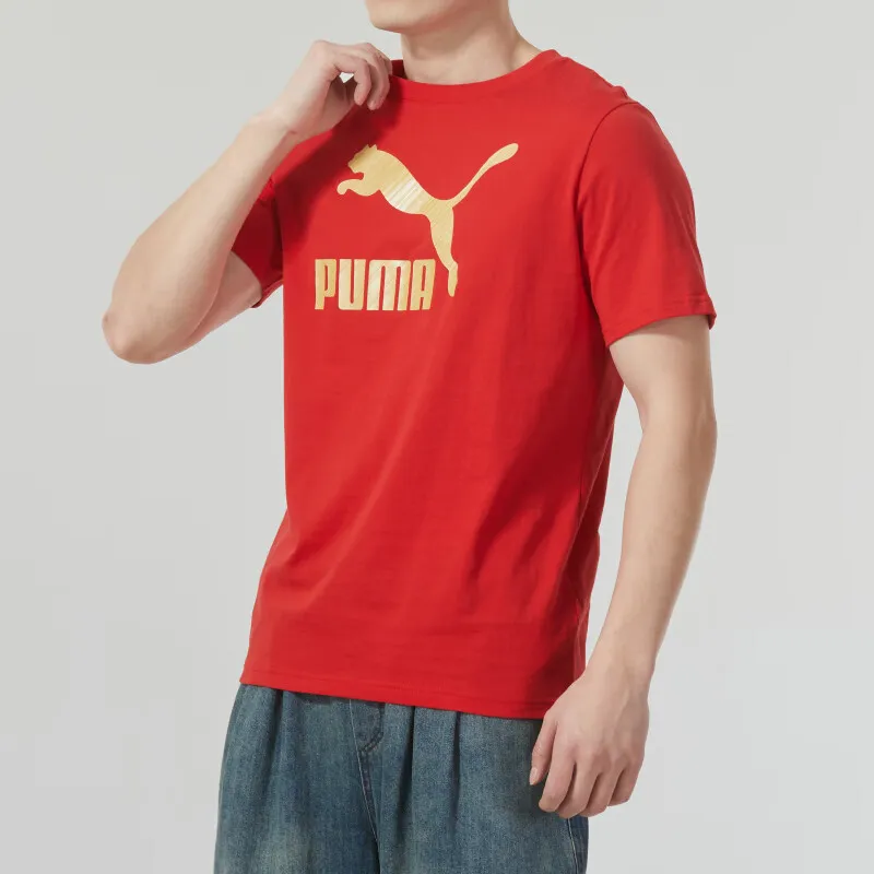 PUMA Set-in Sleeve T-Shirt Unisex Red-1
