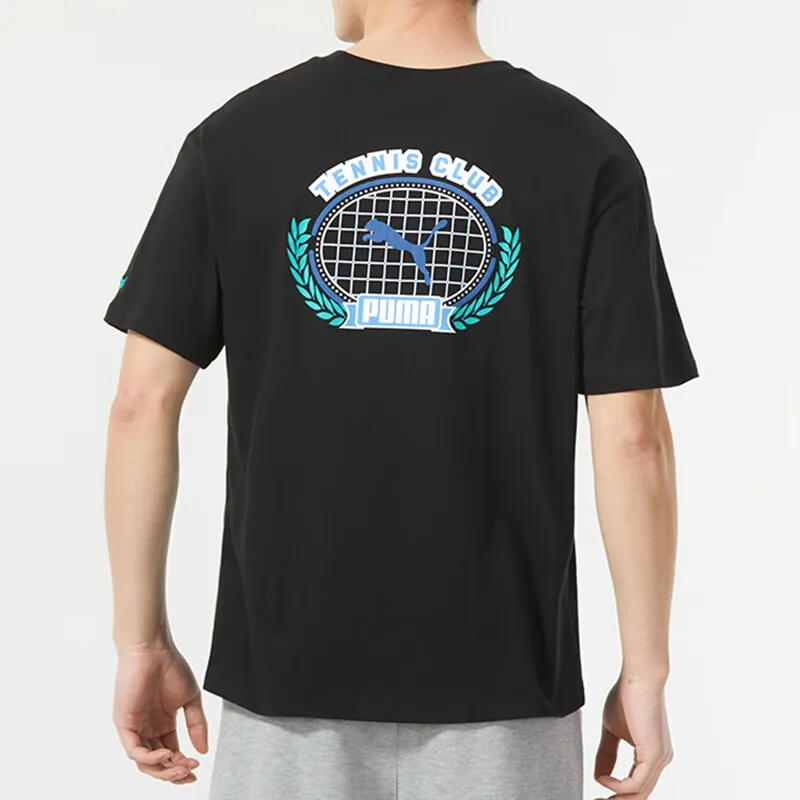 PUMA SS24 Drop Shoulder Sleeve T Shirt Unisex Black-2