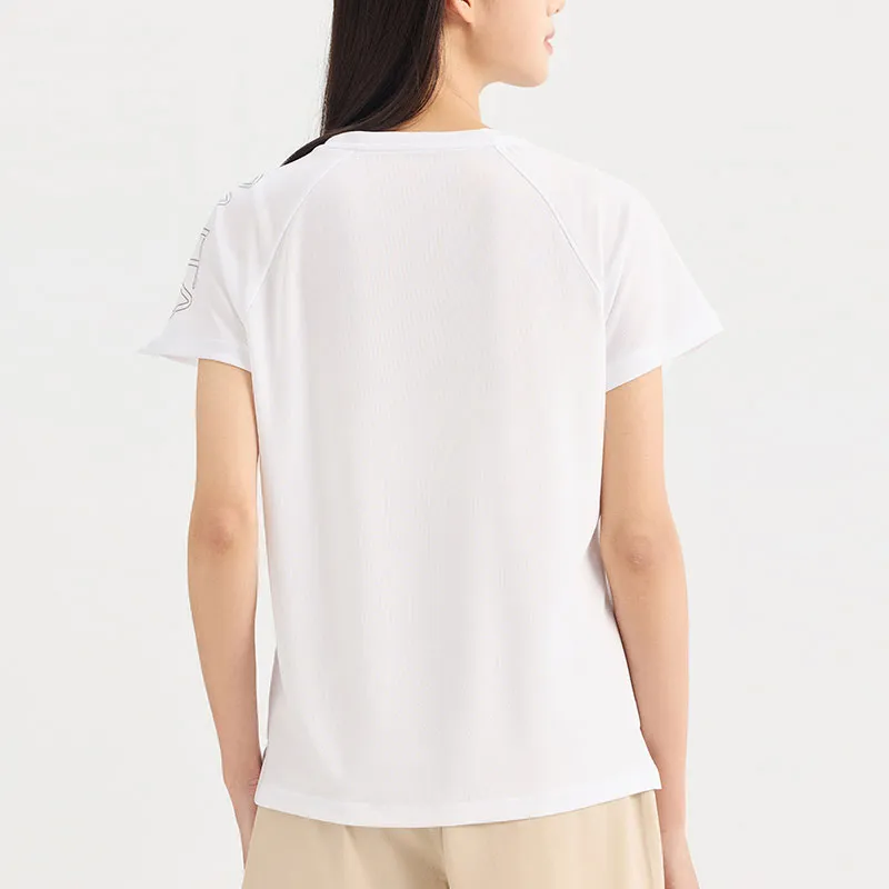 Anta Variety Training Collection Raglan Sleeve T Shirt Women's Snowflake White-3