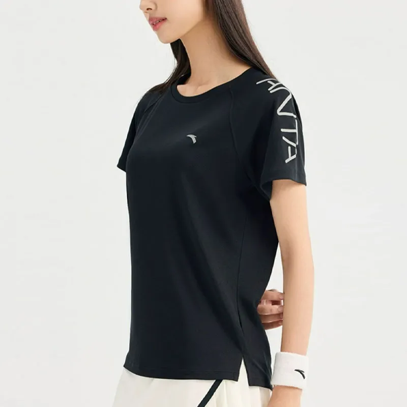 Anta Variety Training Collection Raglan Sleeve T Shirt Women's Basic Black-2