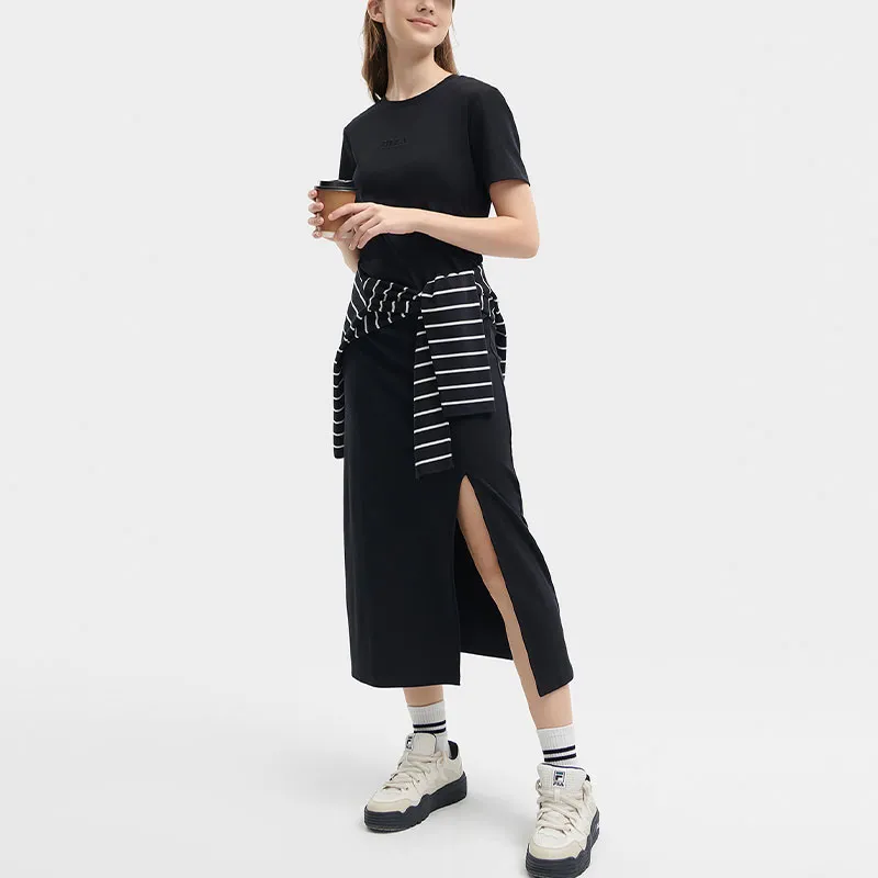 FILA Short Sleeved Dresses Women's Jet Black-2