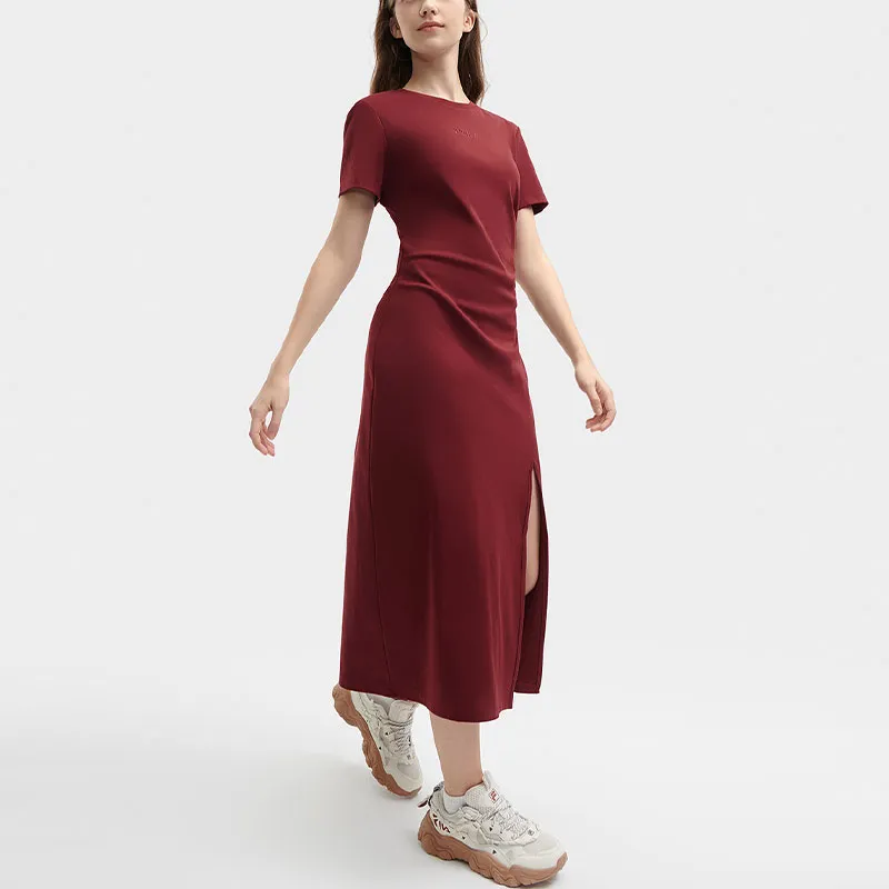 FILA Short Sleeved Dresses Women's Reddish Brown-1