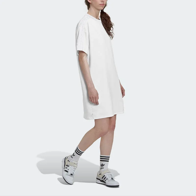 Adidas Originals Short Sleeved Dress Women's White-3