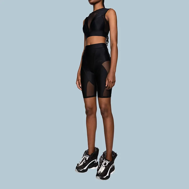 Reebok Butterfly Semi sheer Cropped Top-3