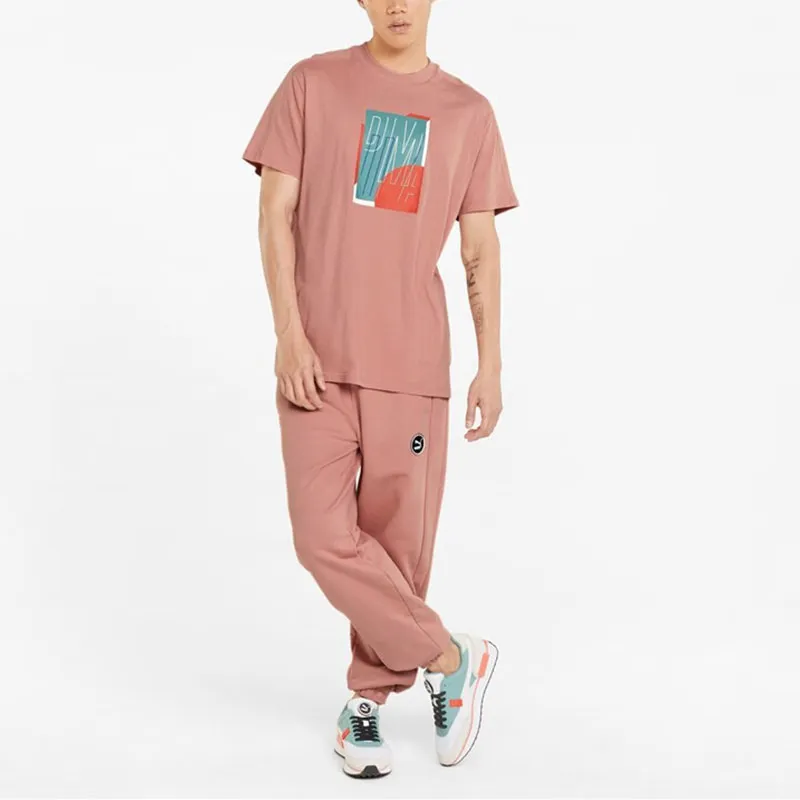 PUMA T Shirts Unisex Rose Pink-2