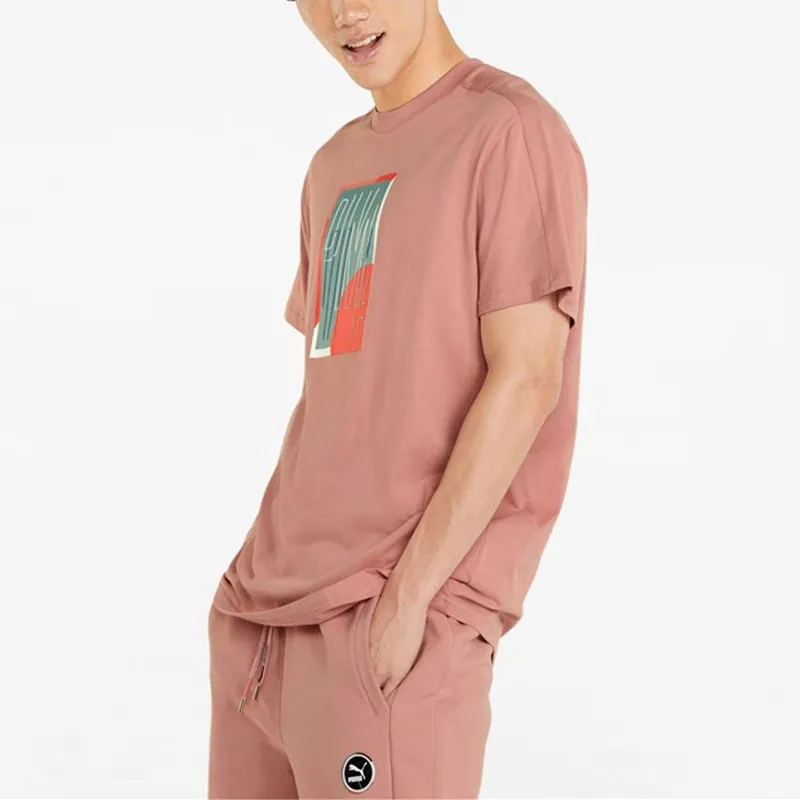 PUMA T Shirts Unisex Rose Pink-4