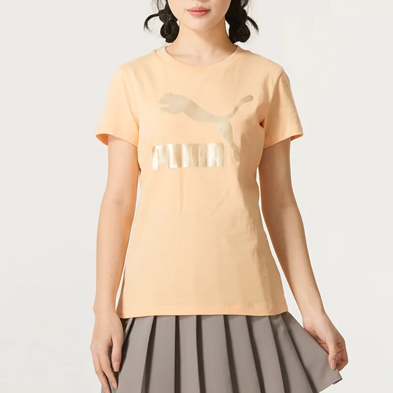 PUMA T Shirts Women's Yellow-1