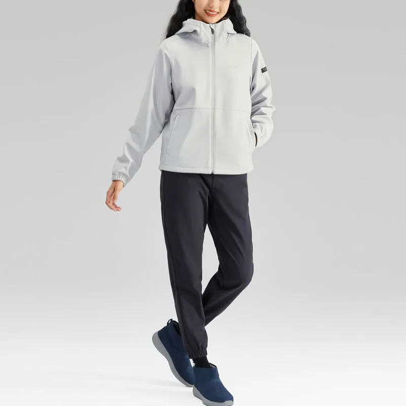 Skechers Outdoor Hiking Thermal, Waterproof, Windproof Windbreaker Jacket Women's Light Gray-2