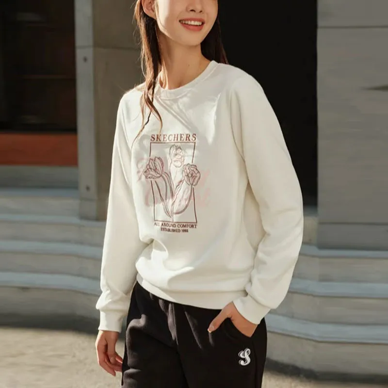 Skechers Sweatshirt Women's Marshmallow White-2