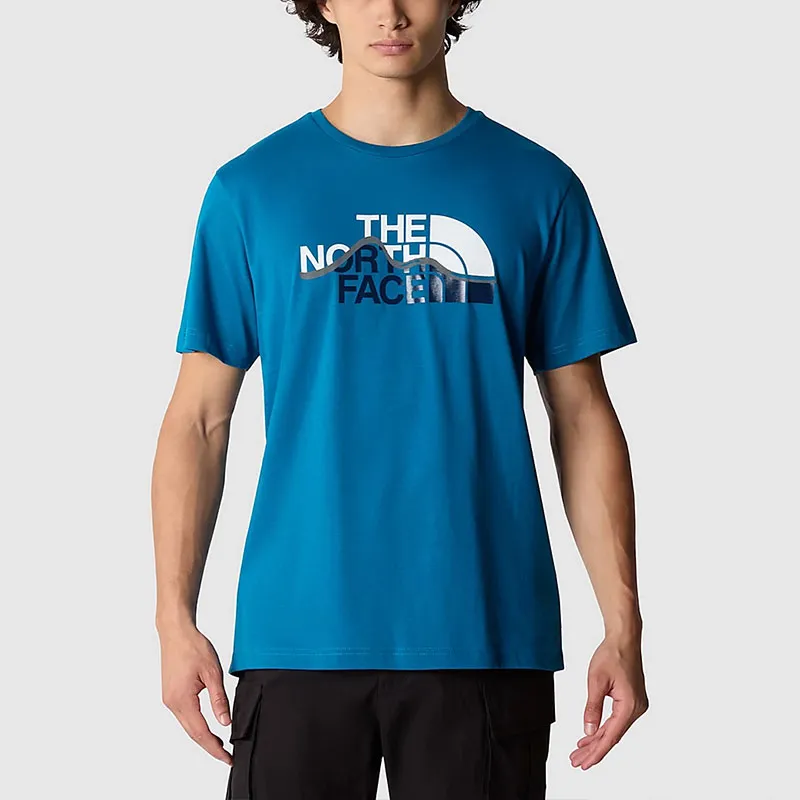 THE NORTH FACE MOUNTAIN LINE T Shirt Men's Blue-3
