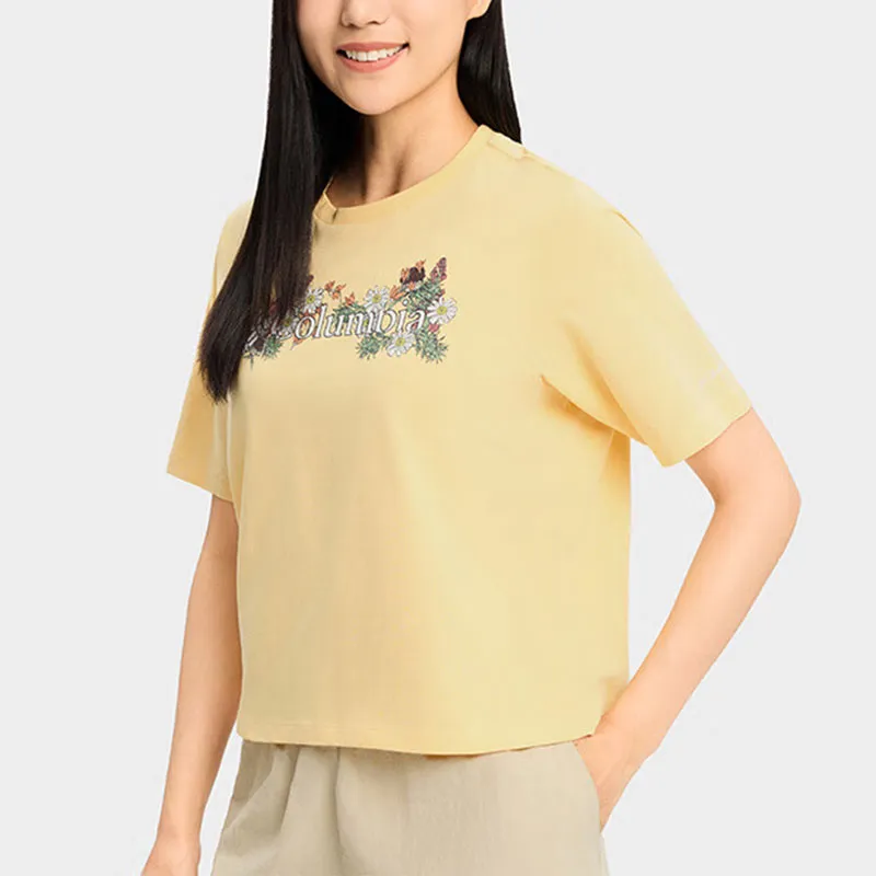 Columbia T Shirt Women's Yellow-3