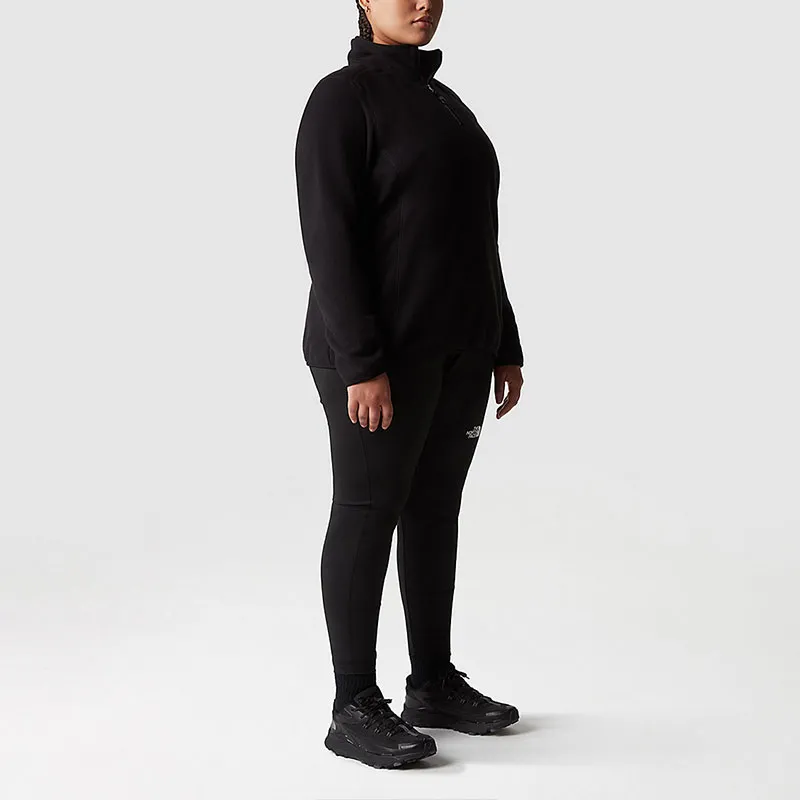 THE NORTH FACE PLUS SIZE 100 GLACIER 1/4 ZIP FLEECE Sweatshirt Women's Black-2