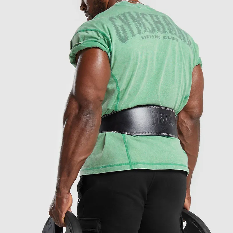 GYMSHARK HERITAGE WASHED T SHIRT T Shirt Men's Lake Green-3