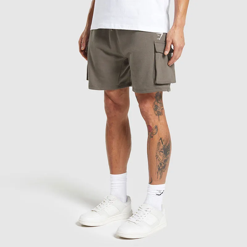 GYMSHARK CREST CARGO SHORTS Cargo Shorts Men's Camouflage Brown-3