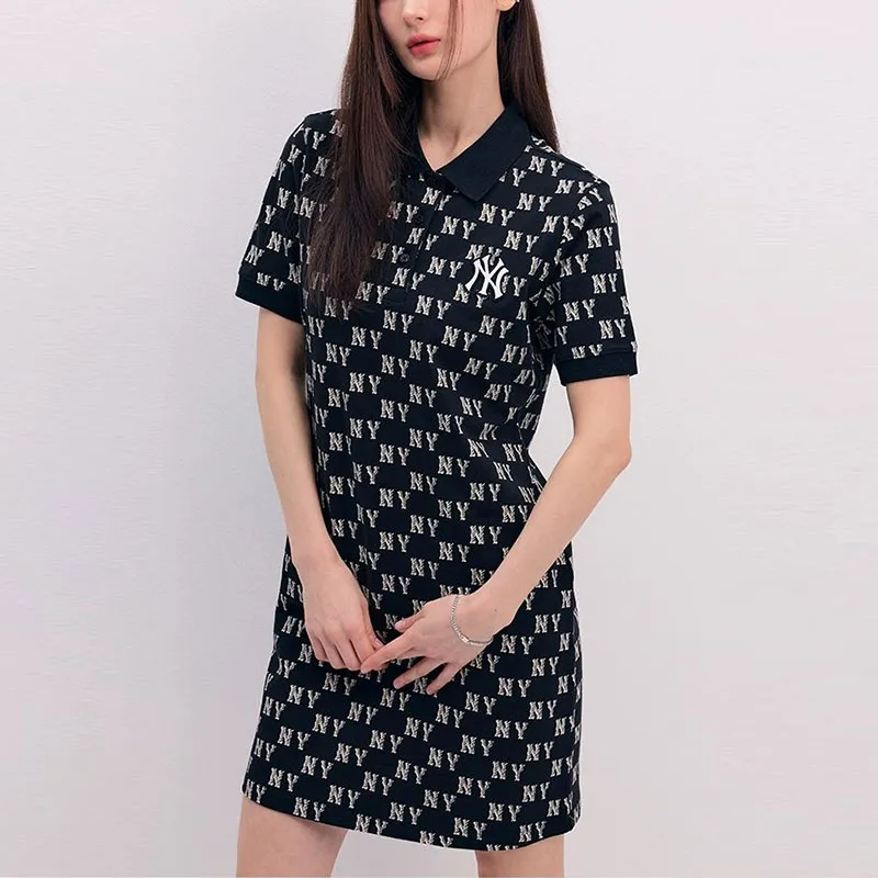 MLB MLB MONOGRAM SS24 Short Sleeved Dresses Women's Black-1