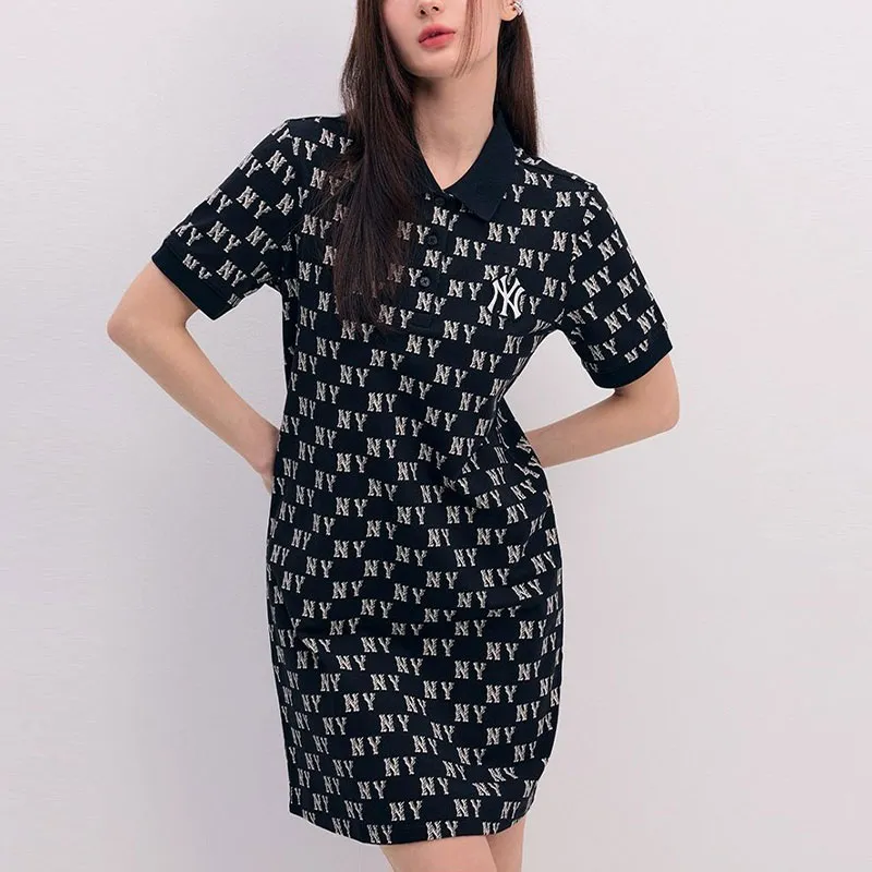 MLB MLB MONOGRAM SS24 Short Sleeved Dresses Women's Black-2